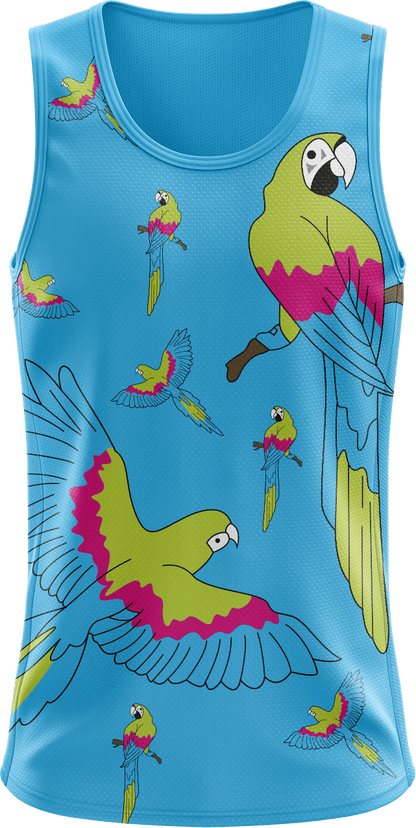 Majestic Macaw Singlets - fungear.com.au