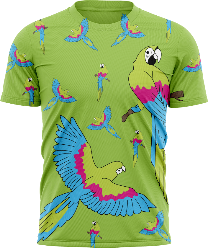 Majestic Macaw T shirts - fungear.com.au