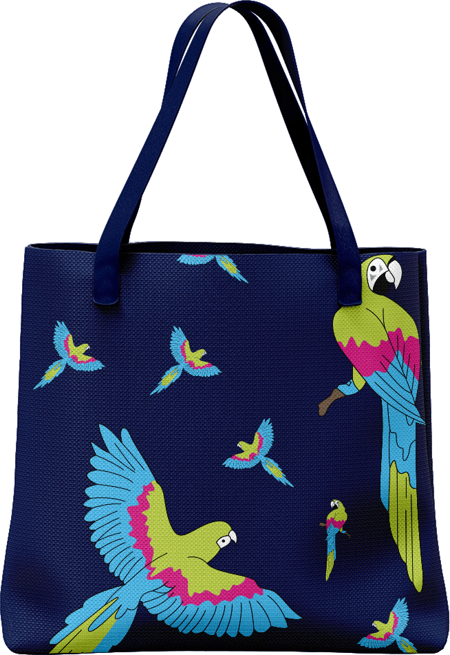 Majestic Macaw Tote Bag - fungear.com.au