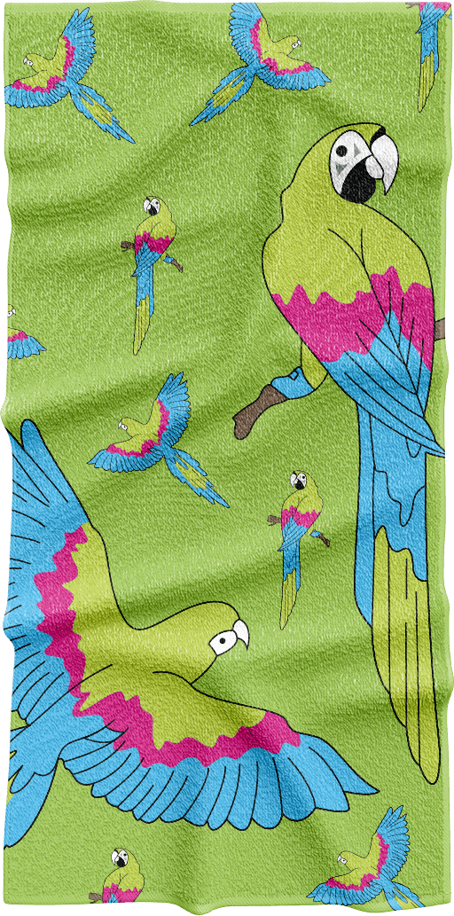 Majestic Macaw Towels - fungear.com.au