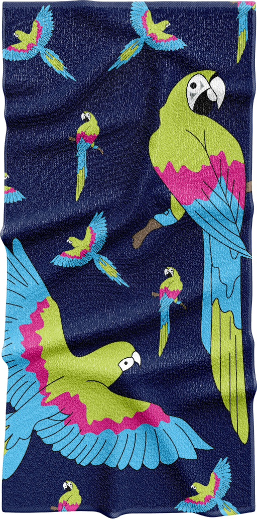 Majestic Macaw Towels - fungear.com.au
