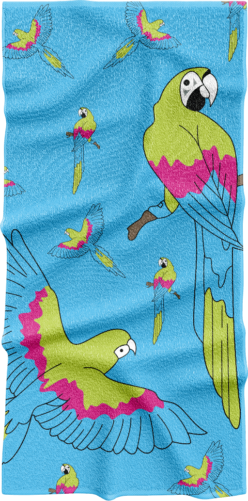 Majestic Macaw Towels - fungear.com.au