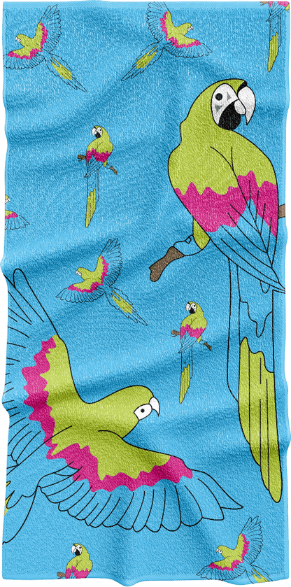 Majestic Macaw Towels - fungear.com.au