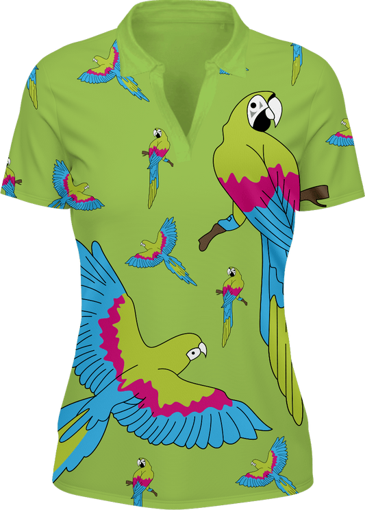 Majestic Macaw Women's Polo - fungear.com.au
