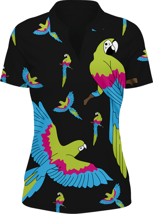 Majestic Macaw Women's Polo - fungear.com.au