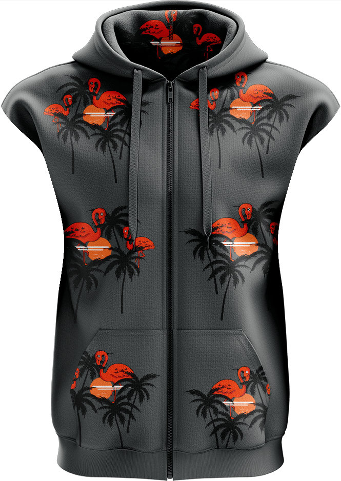 Miami Vice Full Zip Sleeveless Hoodie Jackets