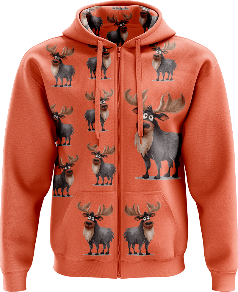 Moose Full Zip Hoodies Jacket - fungear.com.au