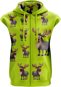 Moose Full Zip Sleeveless Hoodie Jackets 2