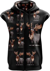 Moose Full Zip Sleeveless Hoodie Jackets 1