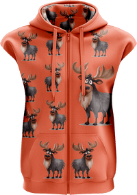 Moose Full Zip Sleeveless Hoodie Jackets 3