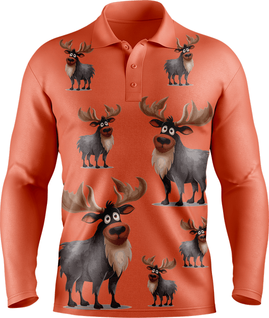 Moose Men's Long Sleeve Polo - fungear.com.au
