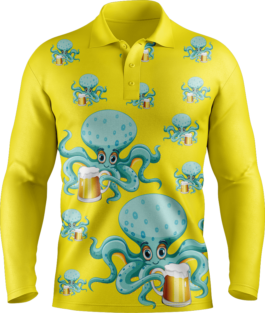 Octopus Long Sleeve Polo