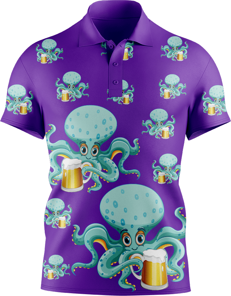 Octopus Men's Short Sleeve Polo - fungear.com.au