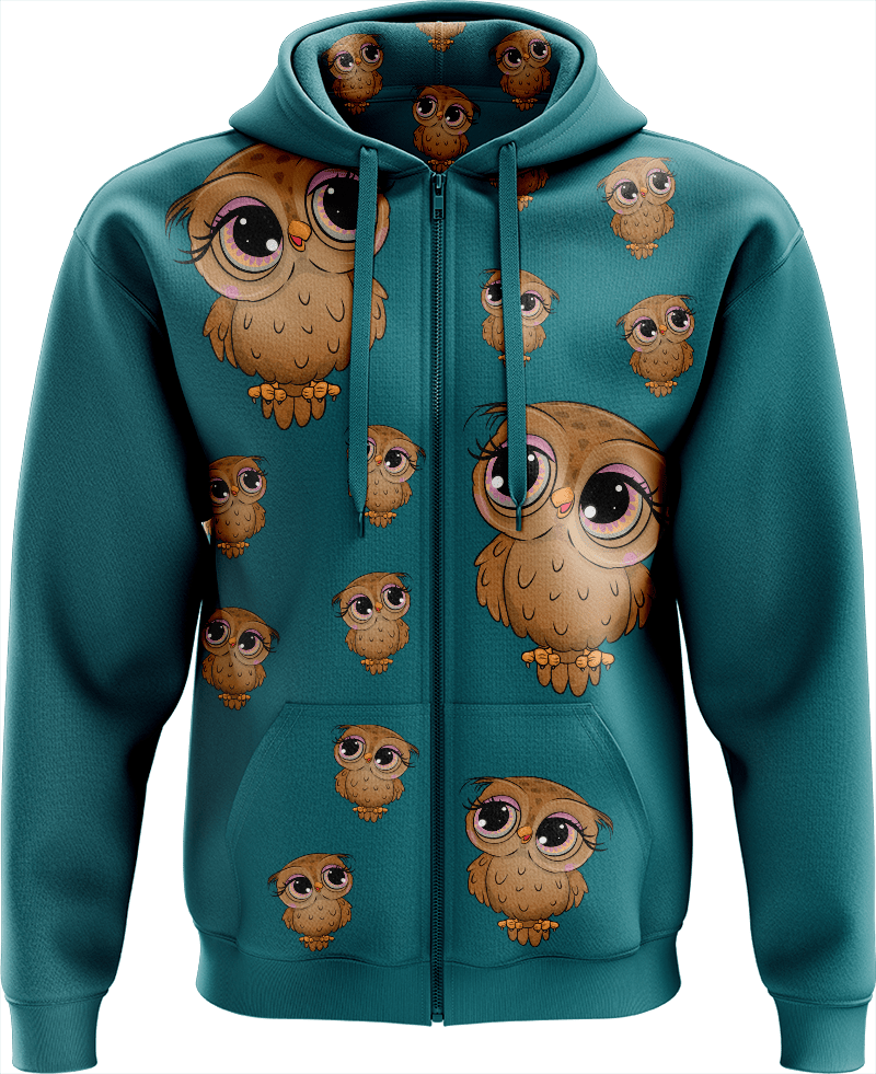 Owl Full Zip Hoodies Jacket