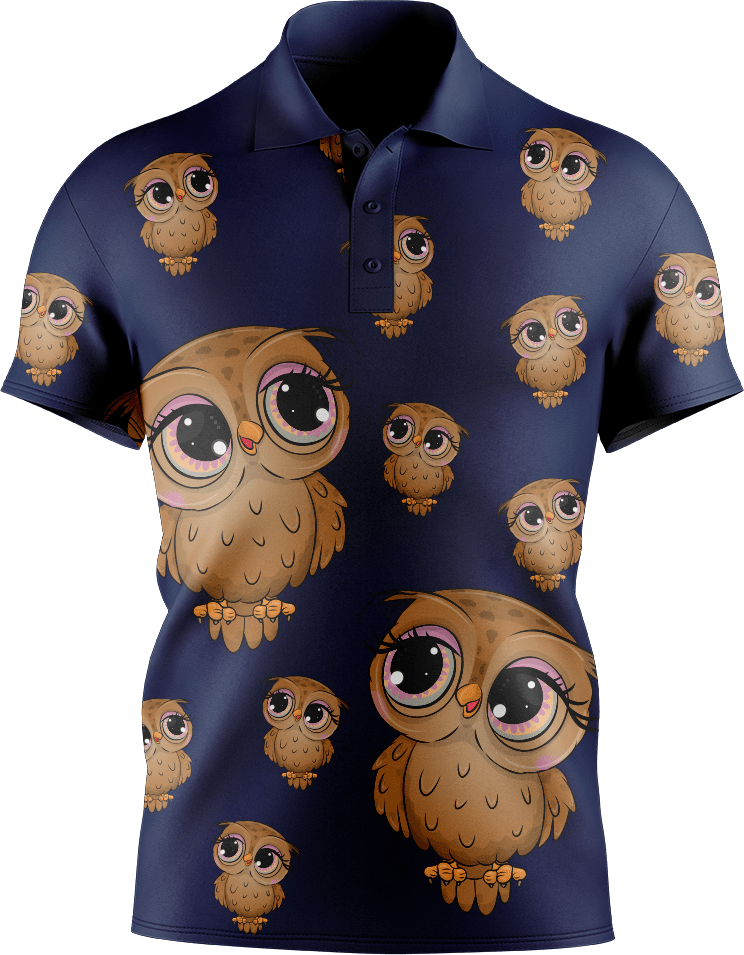 Owl Men's Short Sleeve Polo - fungear.com.au