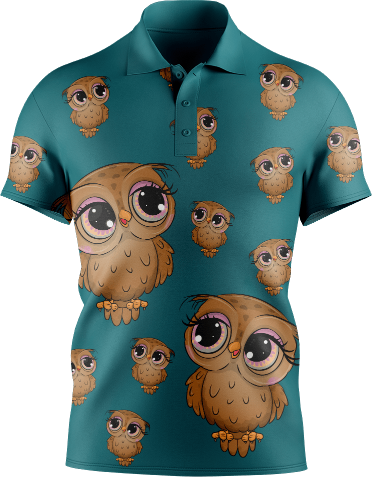 Owl Men's Short Sleeve Polo - fungear.com.au