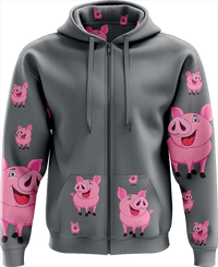 Percy Pig Full Zip Hoodies Jacket 1