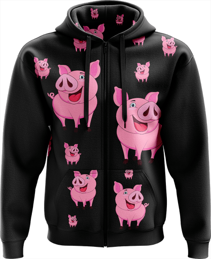 Percy Pig Full Zip Hoodies Jacket - fungear.com.au