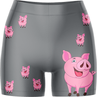 Percy Pig Ladies Gym Shorts 1