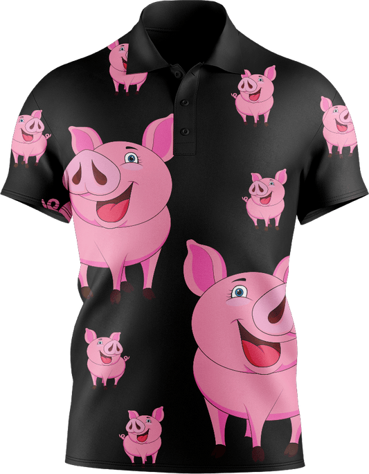 Percy Pig Men's Short Sleeve Polo - fungear.com.au