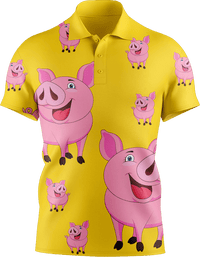 Percy Pig Men's Short Sleeve Polo 4