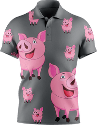 Percy Pig Men's Short Sleeve Polo 1