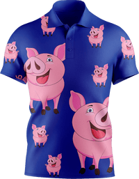 Percy Pig Men's Short Sleeve Polo 3