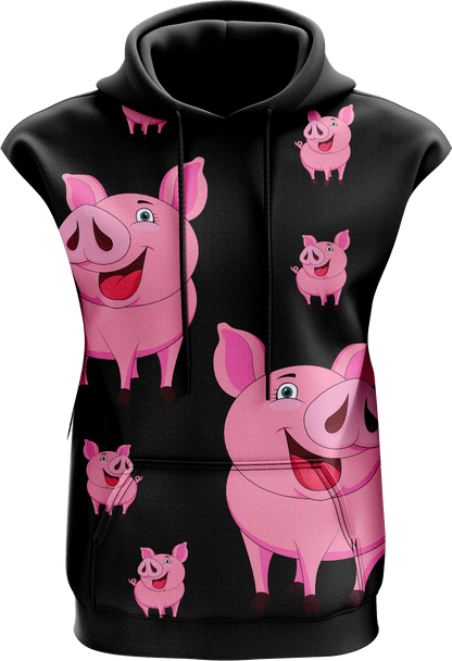 Percy Pig Sleeveless Hoodie - fungear.com.au