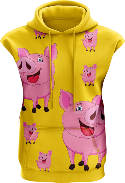 Percy Pig Sleeveless Hoodie - fungear.com.au