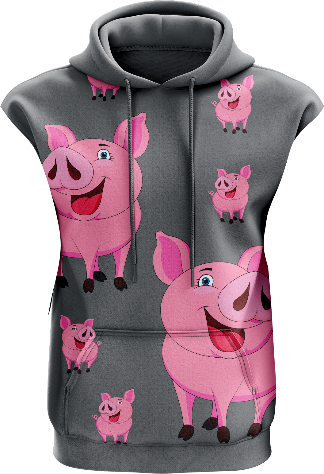 Percy Pig Sleeveless Hoodie - fungear.com.au