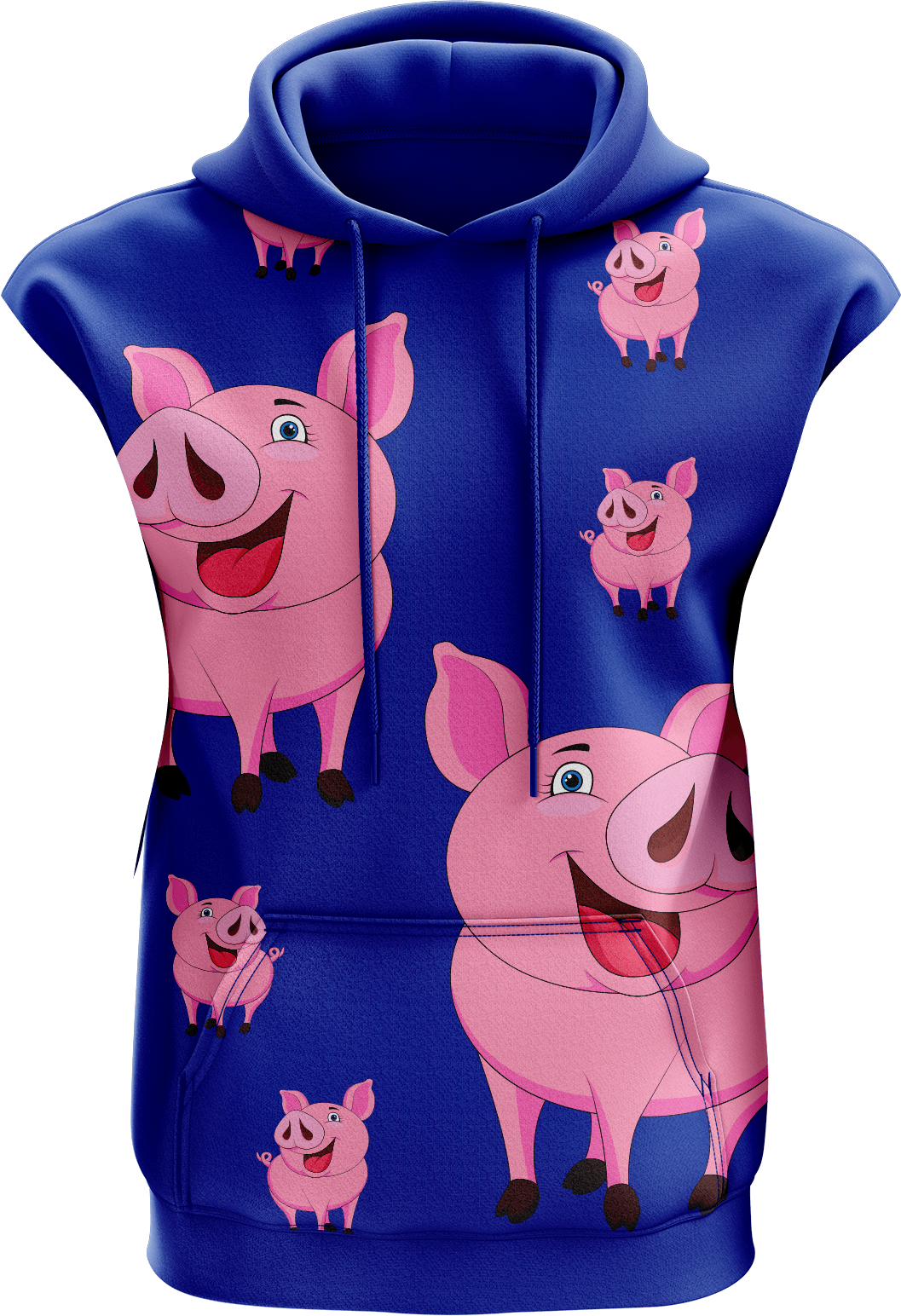 Percy Pig Sleeveless Hoodie - fungear.com.au