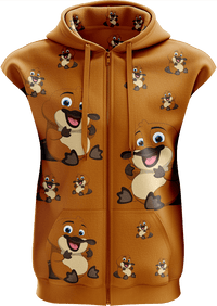 Playa Platypus Full Zip Sleeveless Hoodie Jackets 2