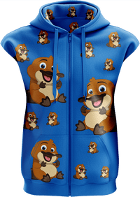 Playa Platypus Full Zip Sleeveless Hoodie Jackets 1