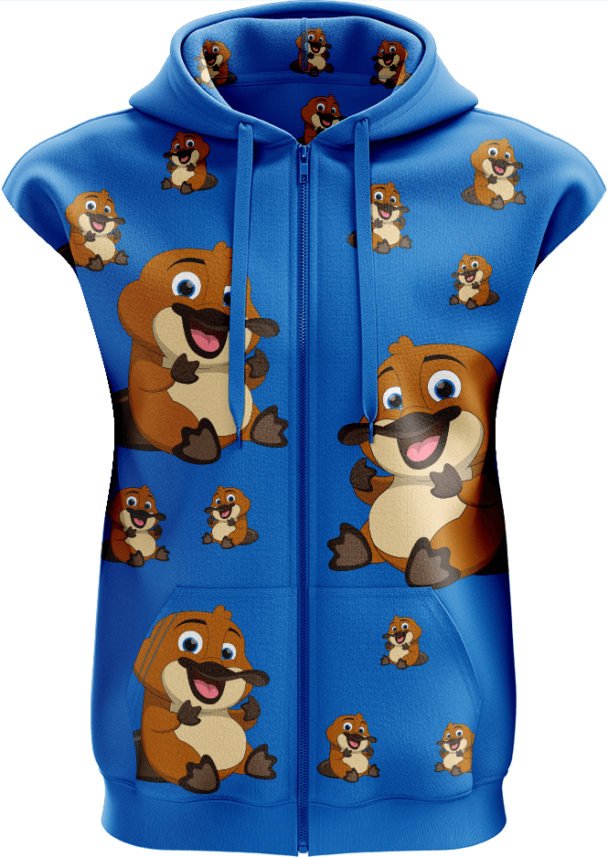 Playa Platypus Full Zip Sleeveless Hoodie Jackets