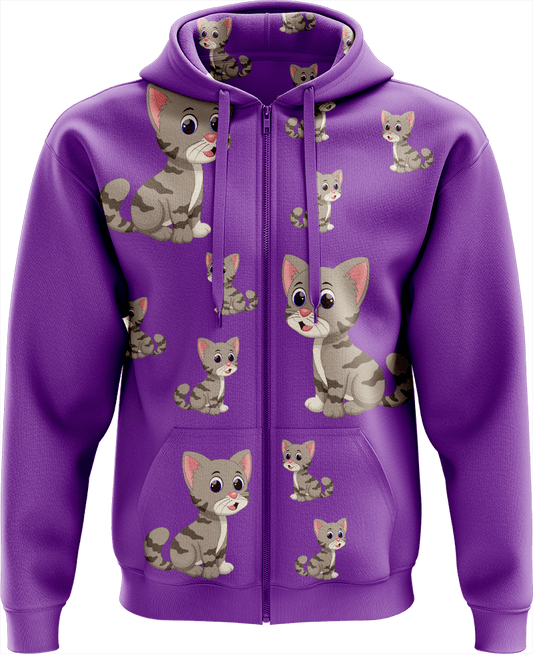 Playful Pussycat Full Zip Hoodies Jacket - fungear.com.au