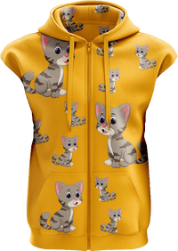 Playful Pussycat Full Zip Sleeveless Hoodie Jackets 2