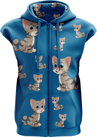 Playful Pussycat Full Zip Sleeveless Hoodie Jackets 3