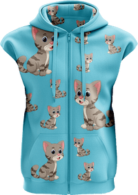 Playful Pussycat Full Zip Sleeveless Hoodie Jackets 4