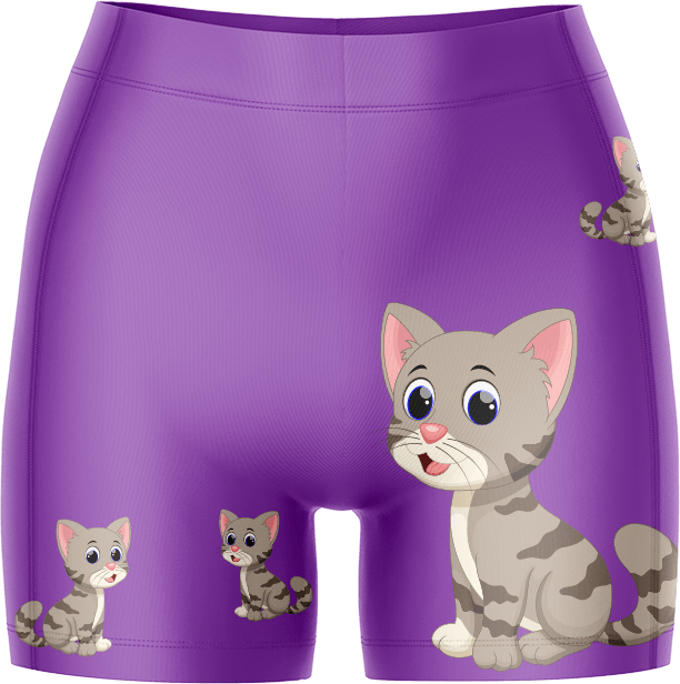 Playful Pussycat Ladies Gym Shorts - fungear.com.au