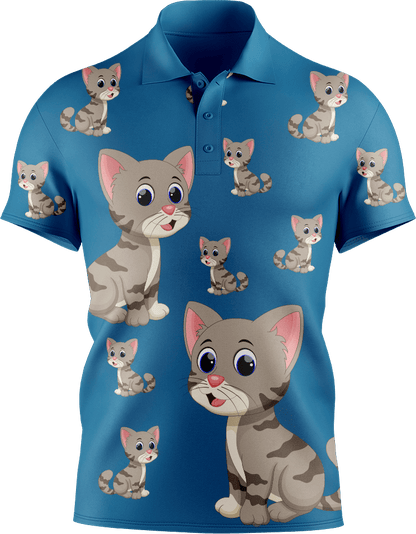 Playful Pussycat Men's Short Sleeve Polo - fungear.com.au