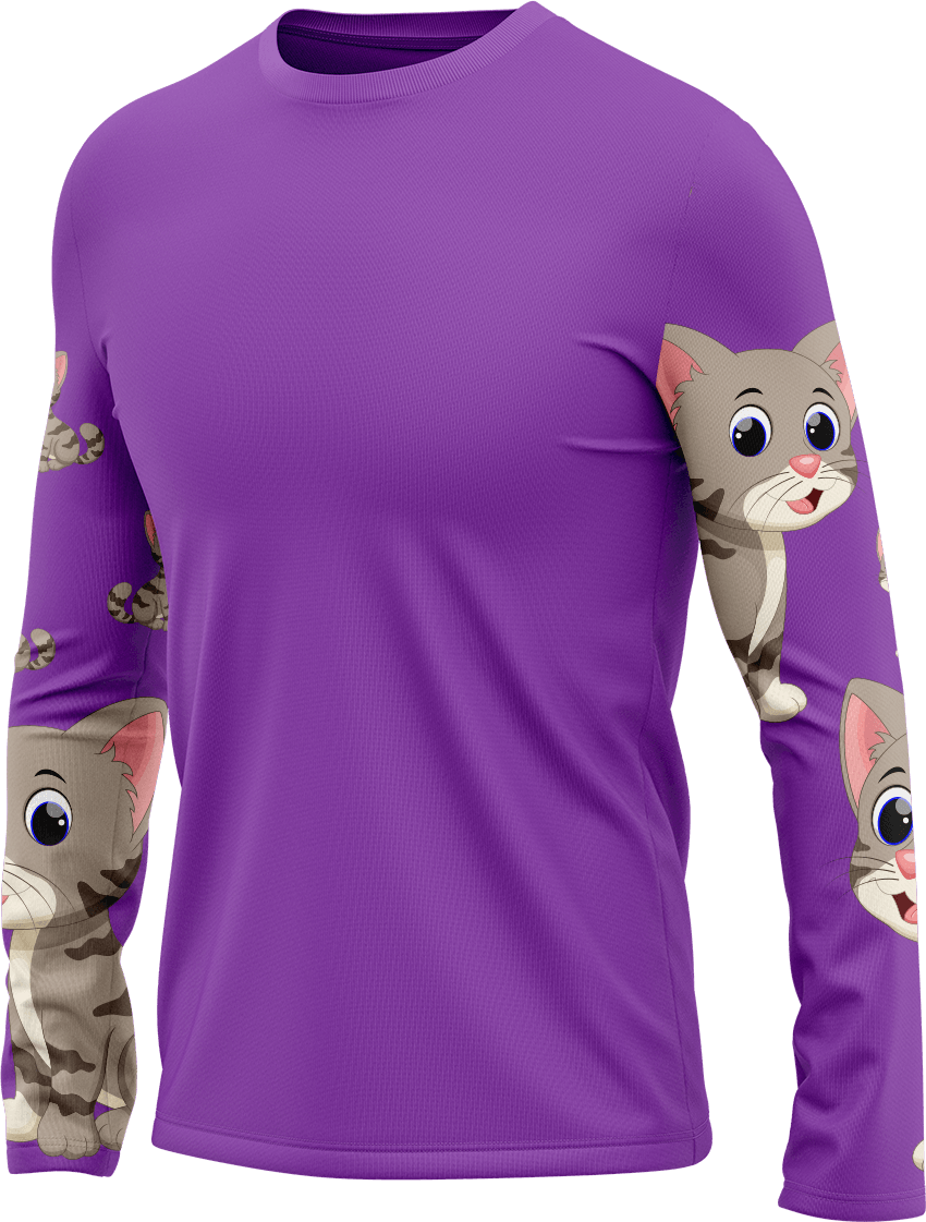 Playful Pussycat Rash T-Shirt Long Sleeve - fungear.com.au