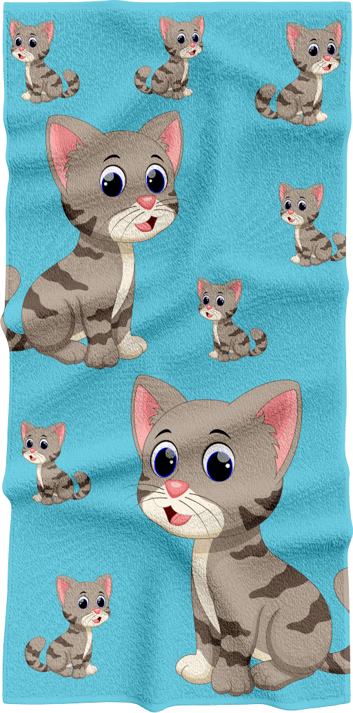 Playful Pussycat Towels - fungear.com.au