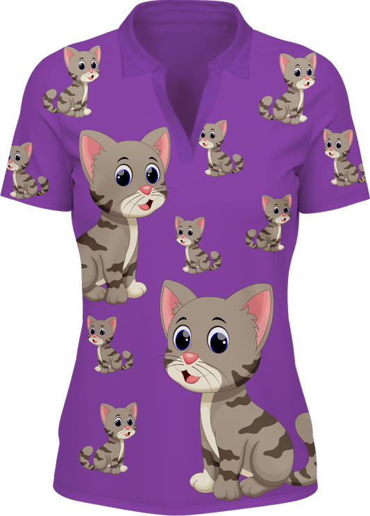 Playful Pussycat Women's Polo - fungear.com.au