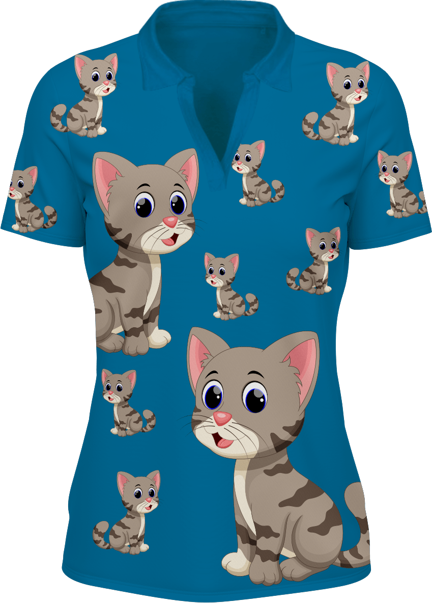 Playful Pussycat Women's Polo - fungear.com.au