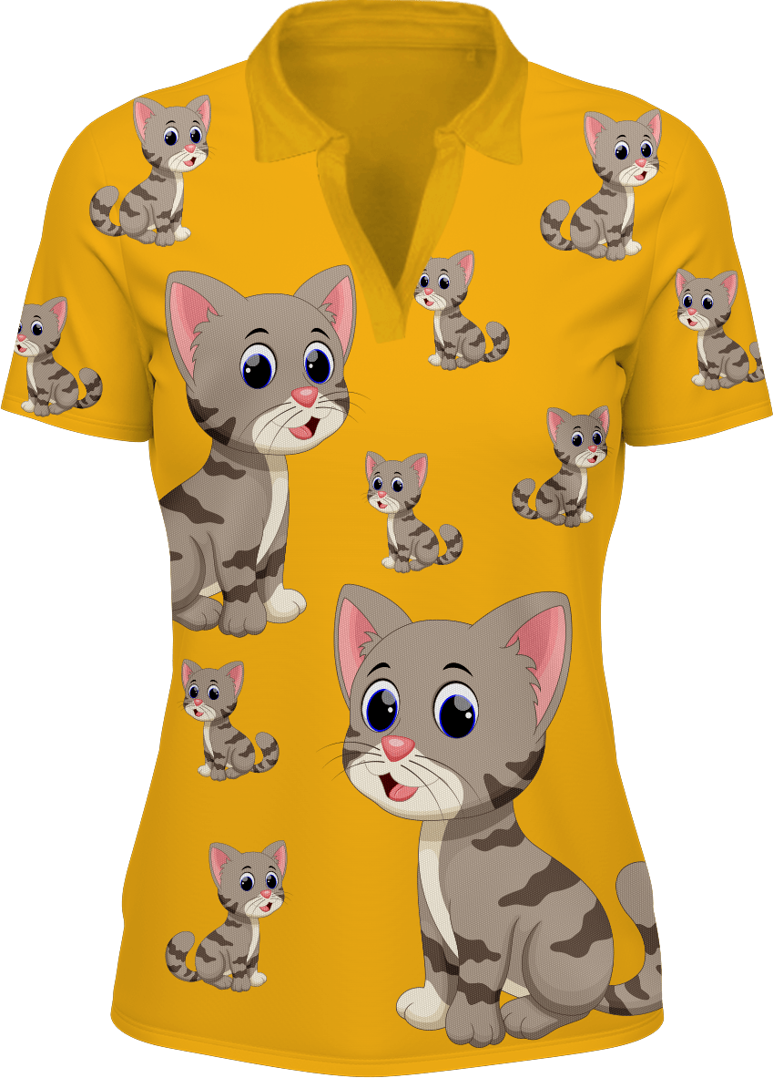 Playful Pussycat Women's Polo - fungear.com.au