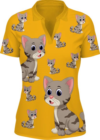 Playful Pussycat Women's Polo - fungear.com.au