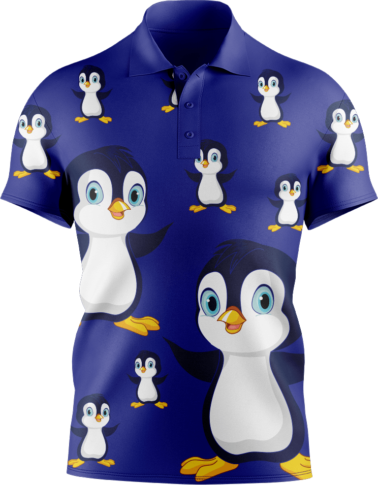 Pranksta Penguin Men's Short Sleeve Polo - fungear.com.au