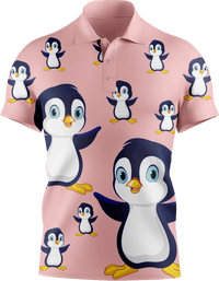 Pranksta Penguin Men's Short Sleeve Polo 1