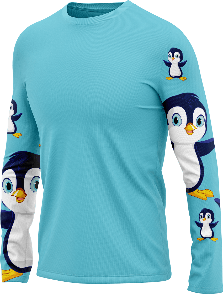 Pranksta Penguin Rash T-Shirt Long Sleeve - fungear.com.au