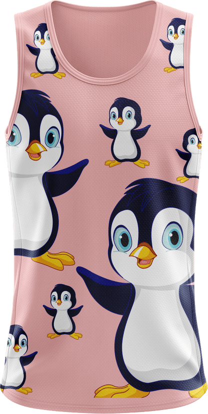 Pranksta Penguin Singlets - fungear.com.au